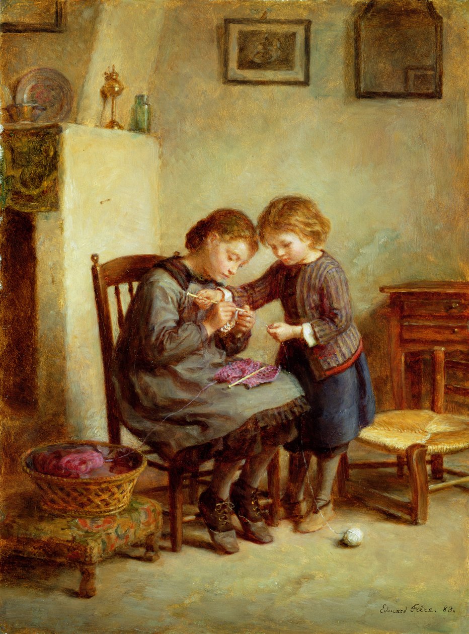 La Tricoteuse da Pierre Edouard Frere