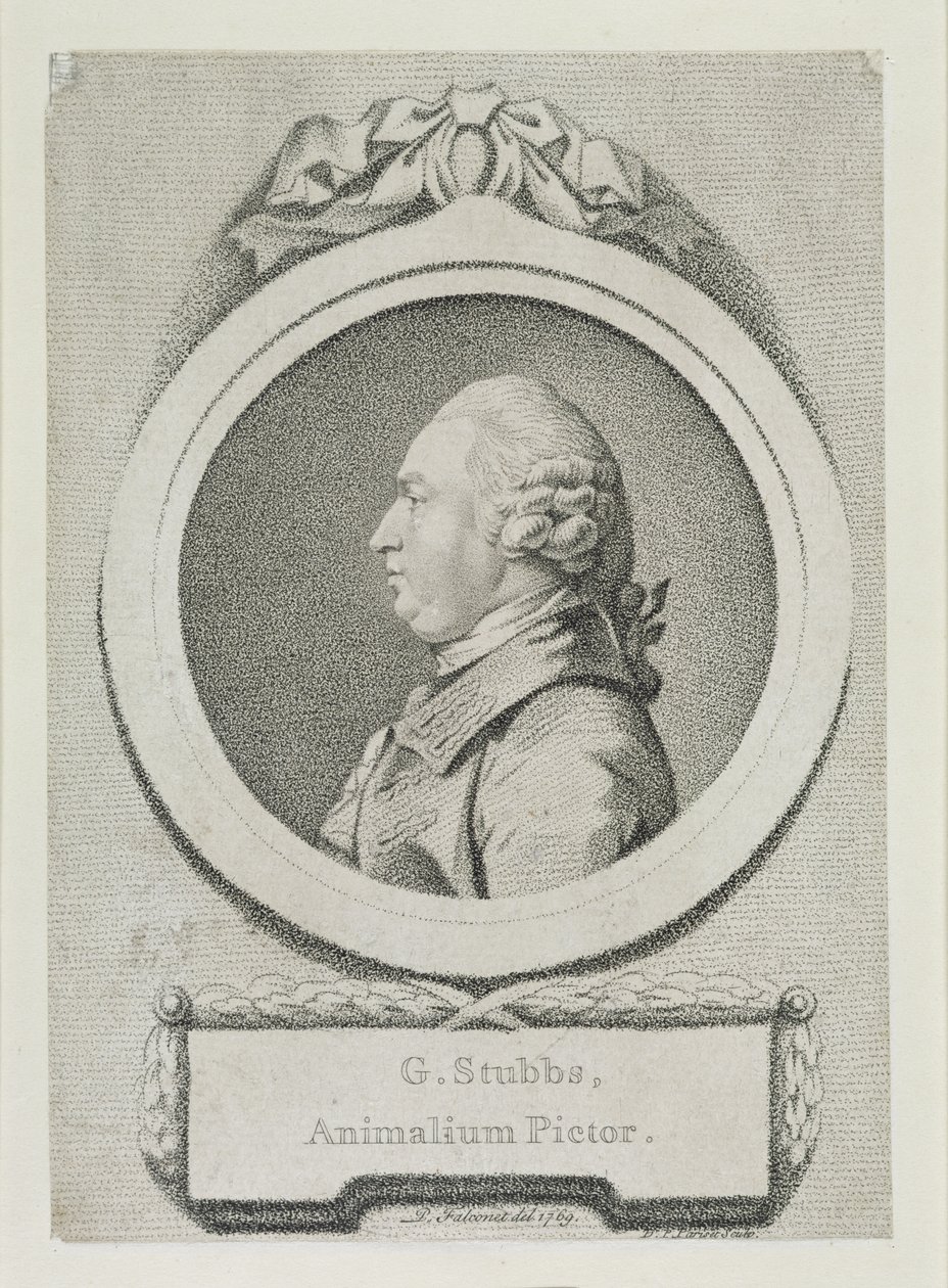 Studio di ritratto di George Stubbs (1724-1806) da Pierre Etienne Falconet