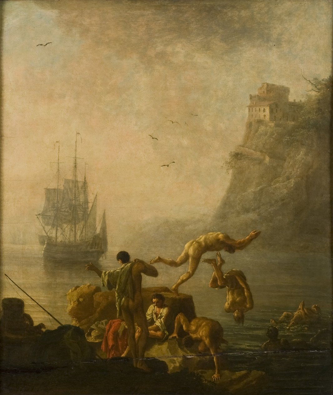 Uomini che fanno il bagno da Pierre Jacques Volaire