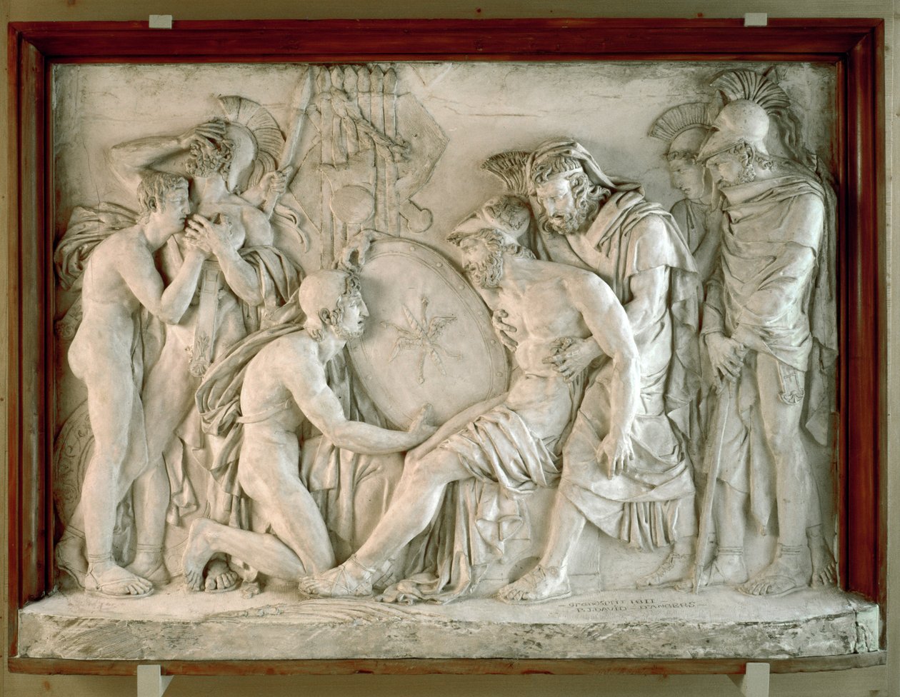 La morte di Achille, 1811 da Pierre Jean David d