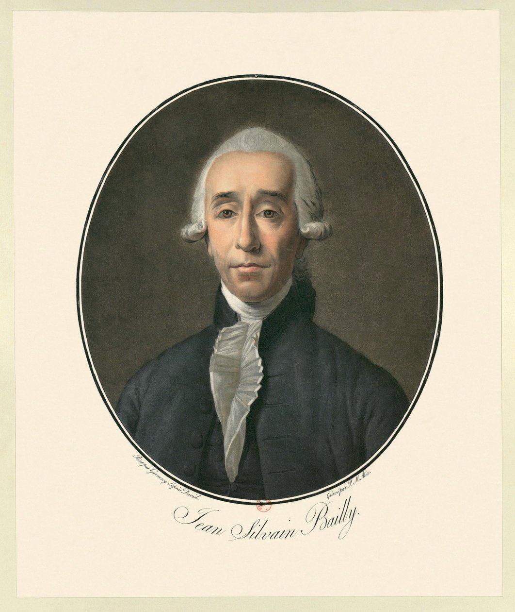 Jean Sylvain Bailly (1736-1793) astronomo, matematico, massone e leader politico della prima parte della Rivoluzione Francese da Pierre Michel Alix