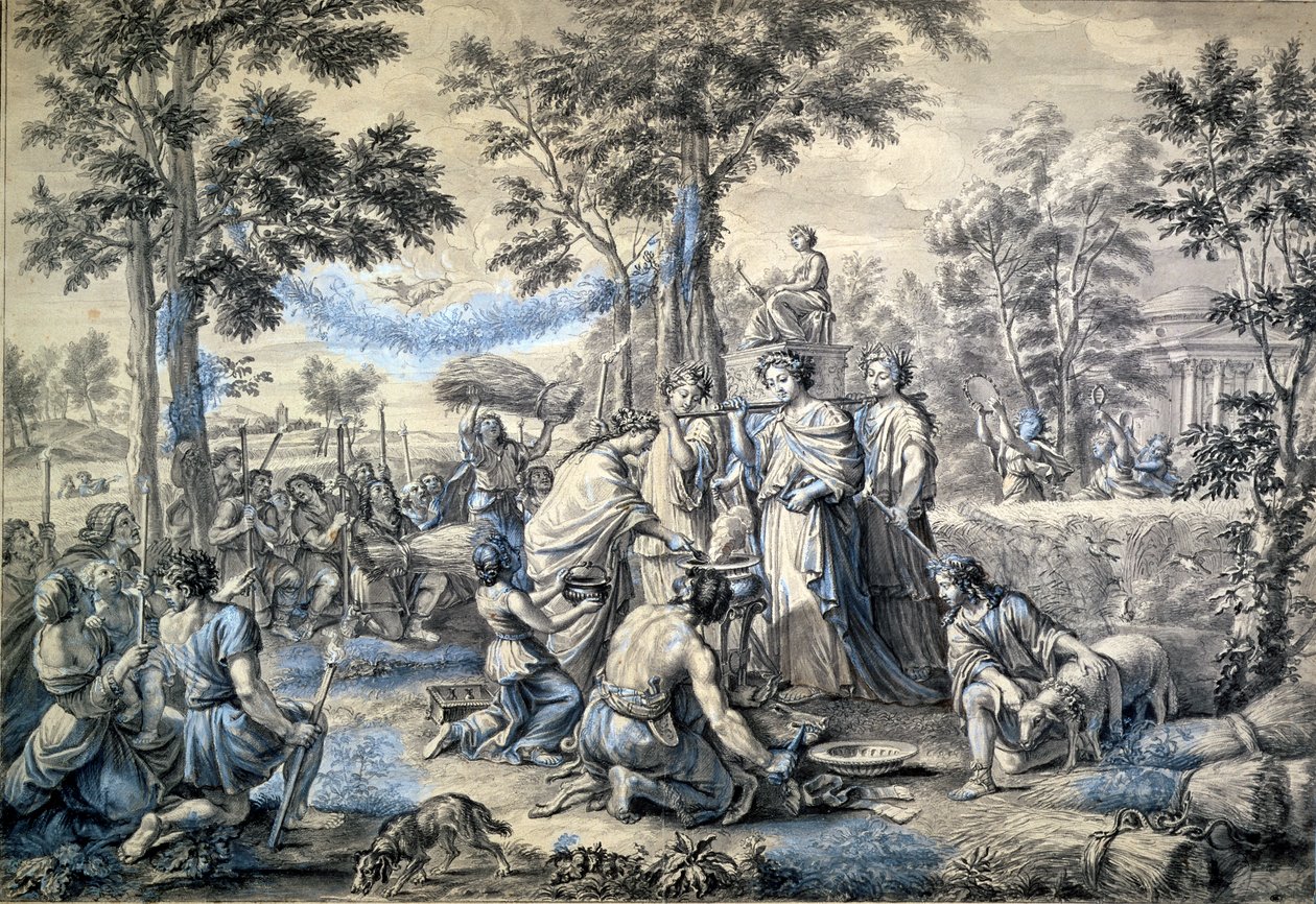 Estate, studio per una serie di arazzi prodotti alla fabbrica di arazzi Gobelins da Pierre Mignard
