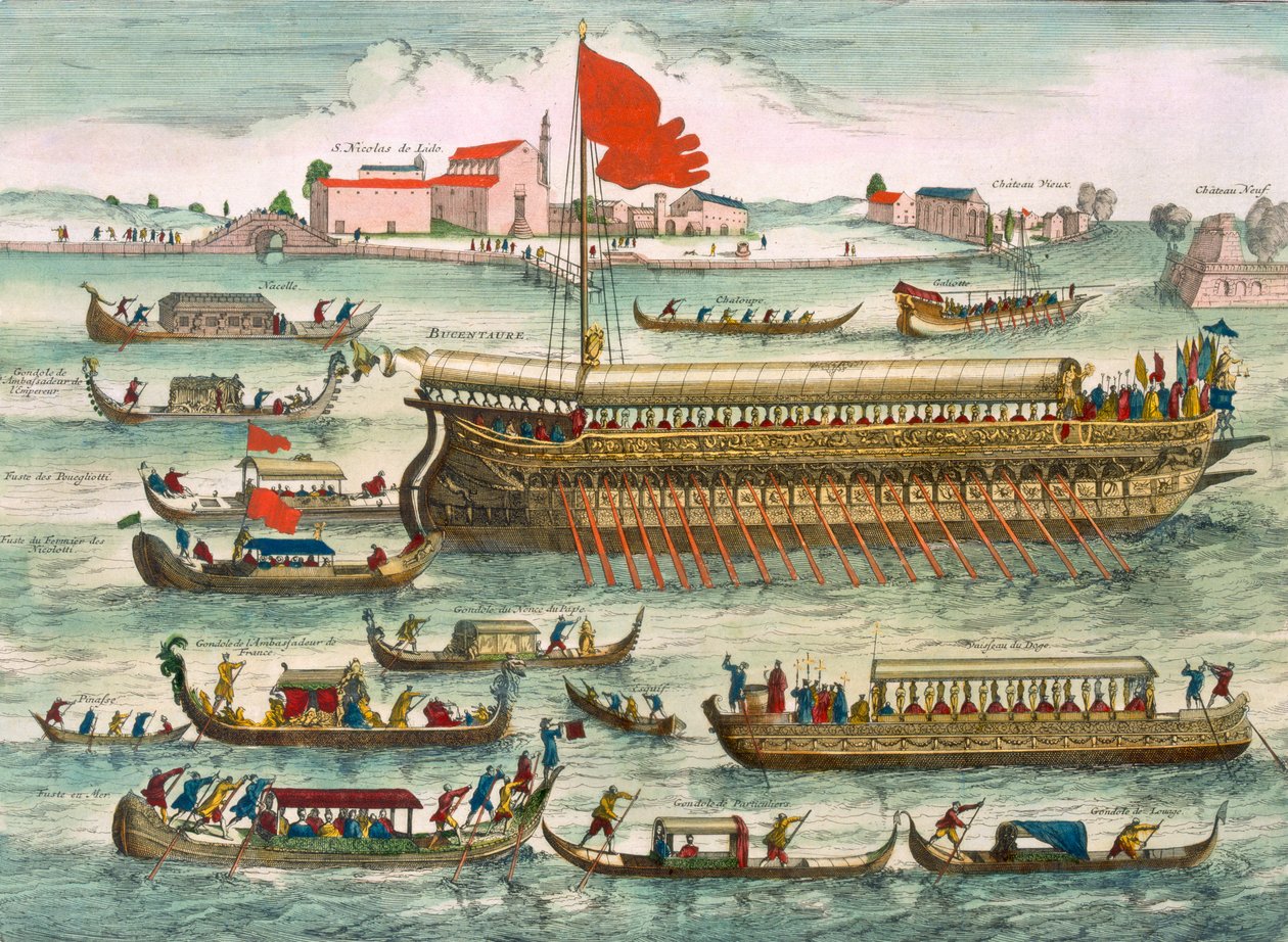 Tipi di navi nominate dei veneziani, nel Lido, 1693 da Pierre Mortier