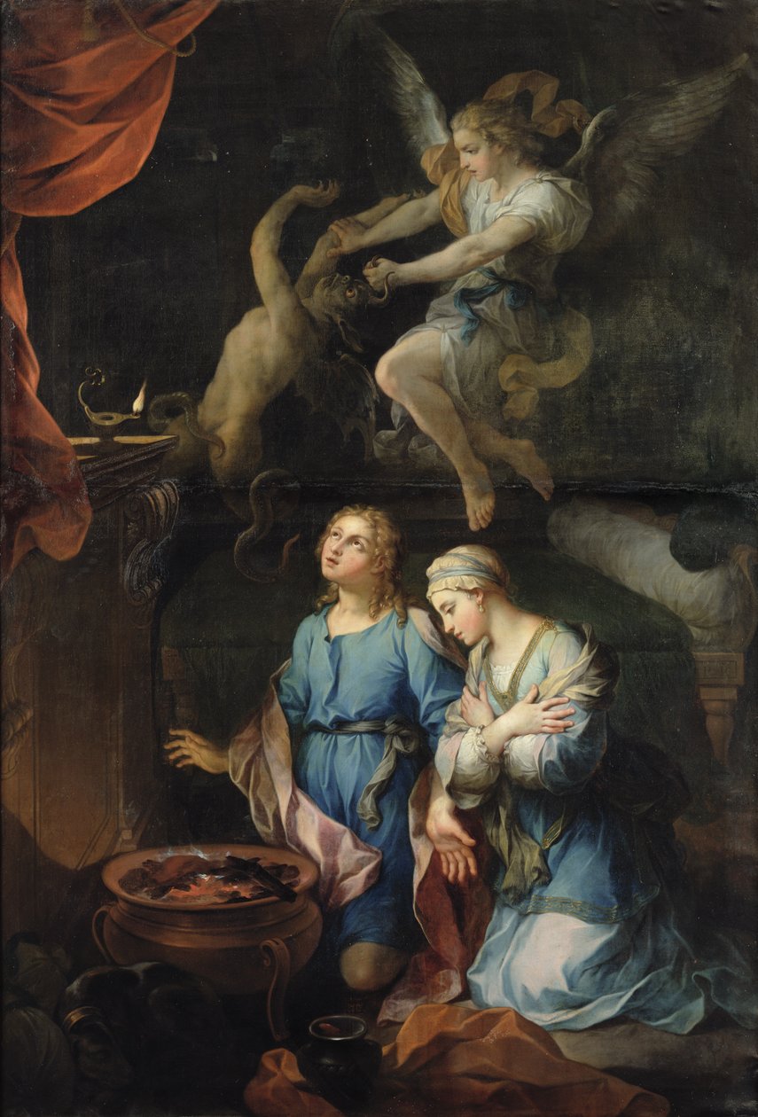 Il matrimonio di Tobia e Sara. La prima notte, 1733 da Pierre Parrocel