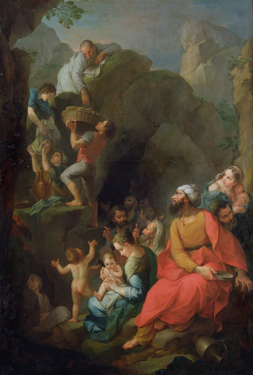 Tobia che fugge dalla prigionia con i suoi compagni, 1733 da Pierre Parrocel