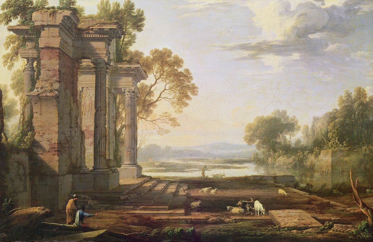Paesaggio con sole al tramonto da Pierre Patel