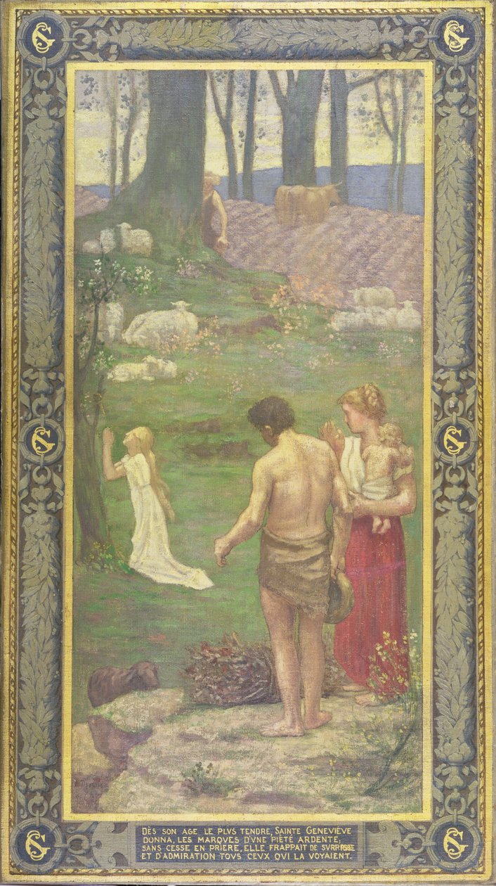 Santa Genoveffa Bambina in Preghiera, 1879 da Pierre Puvis de Chavannes