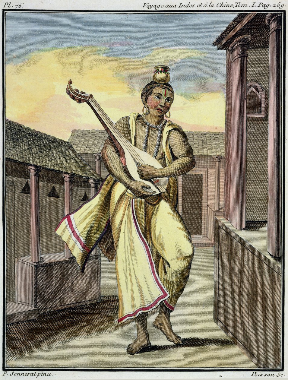 Musicista con liuto indiano, da 