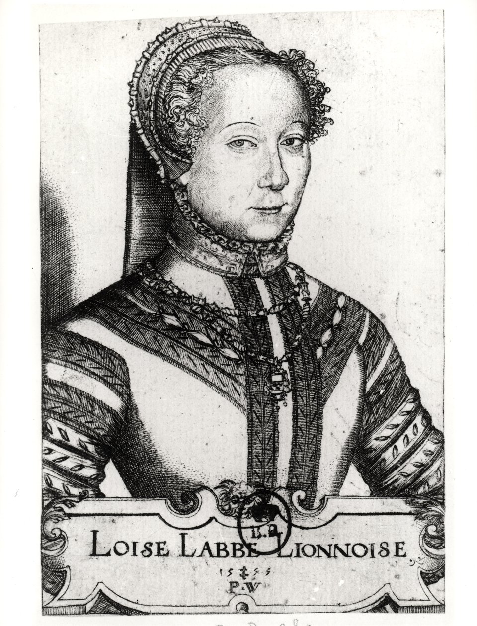 Louise Labe (c.1524-66) La Belle Cordiere, 1555 da Pierre Woeiriot de Bouzey