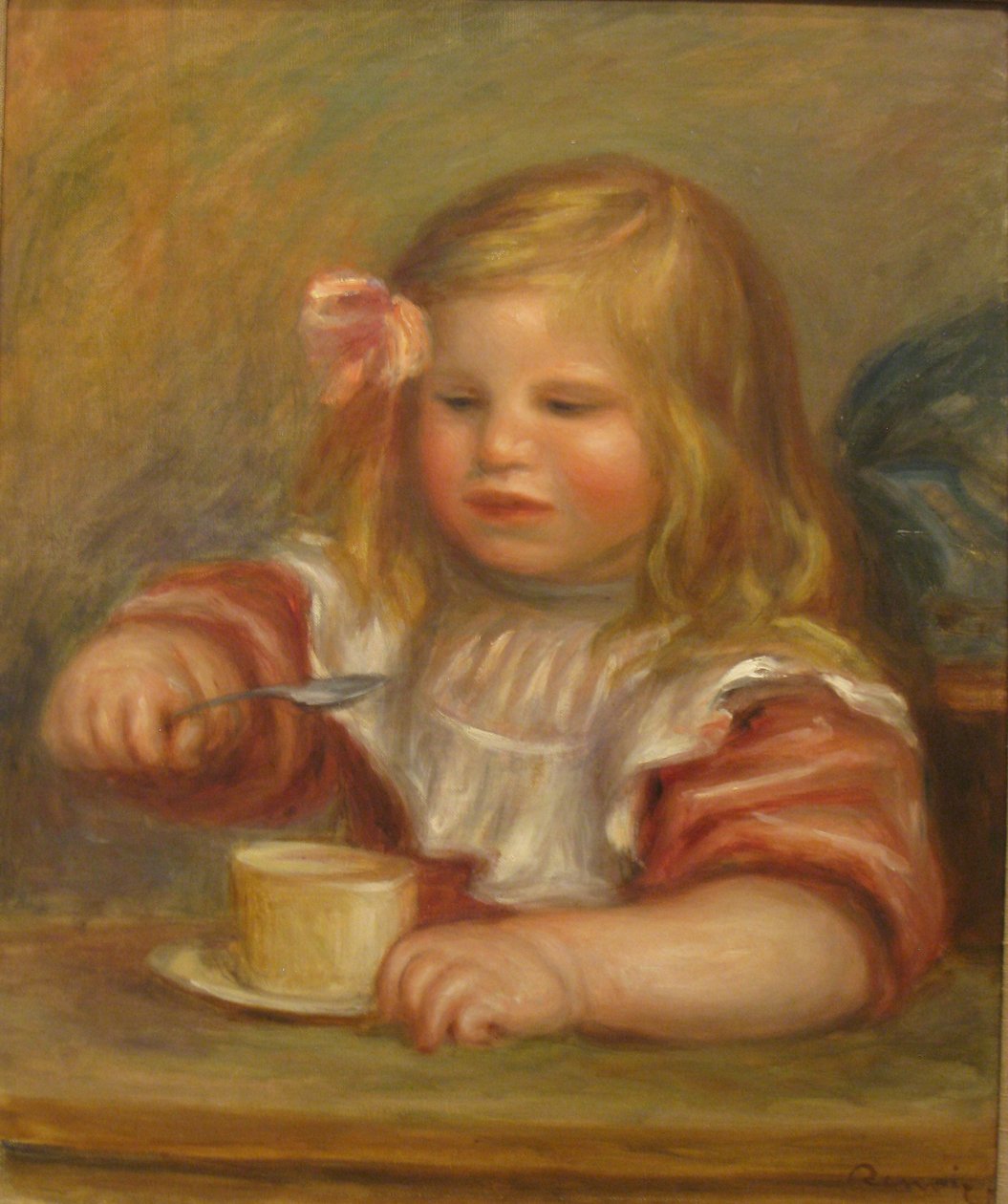 Coco che mangia la sua zuppa da Pierre Auguste Renoir