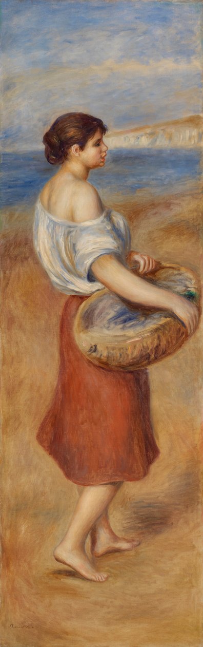 Ragazza con cesto di pesci da Pierre-Auguste Renoir