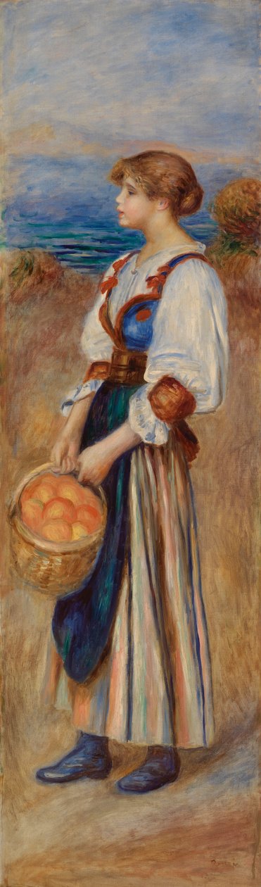 Ragazza con cesto di arance da Pierre-Auguste Renoir