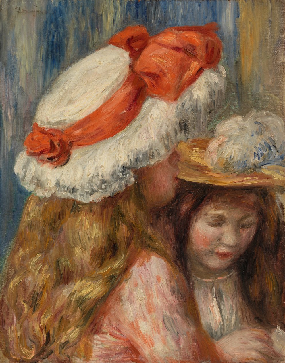 Ragazze con cappelli da Pierre-Auguste Renoir