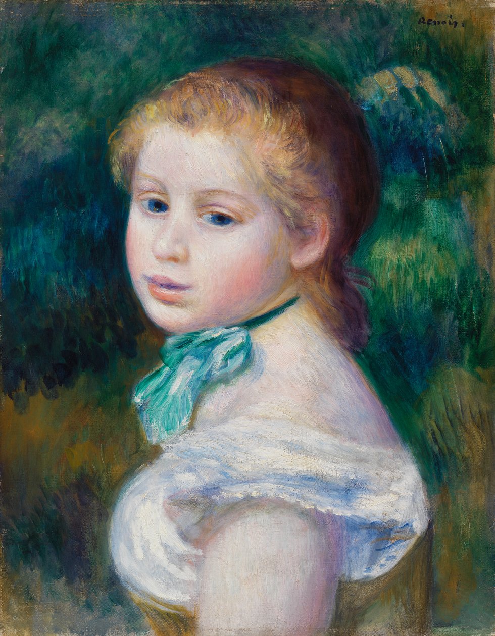 Testa di giovane ragazza da Pierre-Auguste Renoir