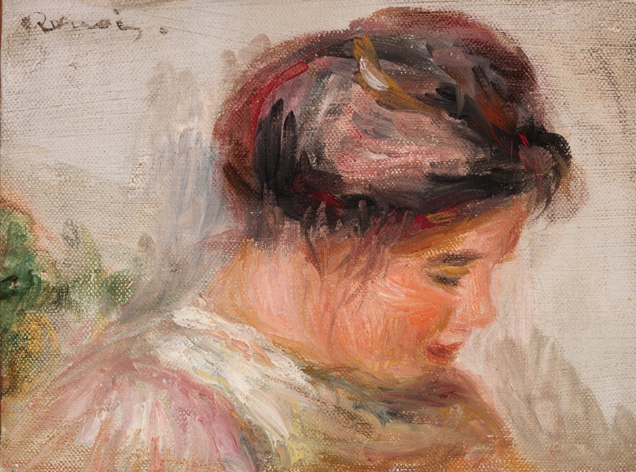 Testa di giovane ragazza da Pierre-Auguste Renoir
