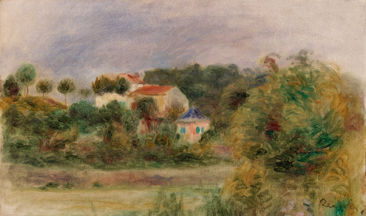 Case in un parco da Pierre-Auguste Renoir