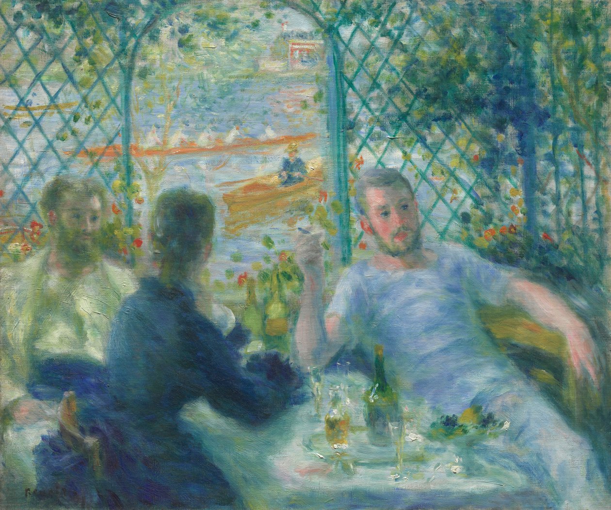 Pranzo al ristorante Fournaise (pranzo dei canottieri) da Pierre-Auguste Renoir