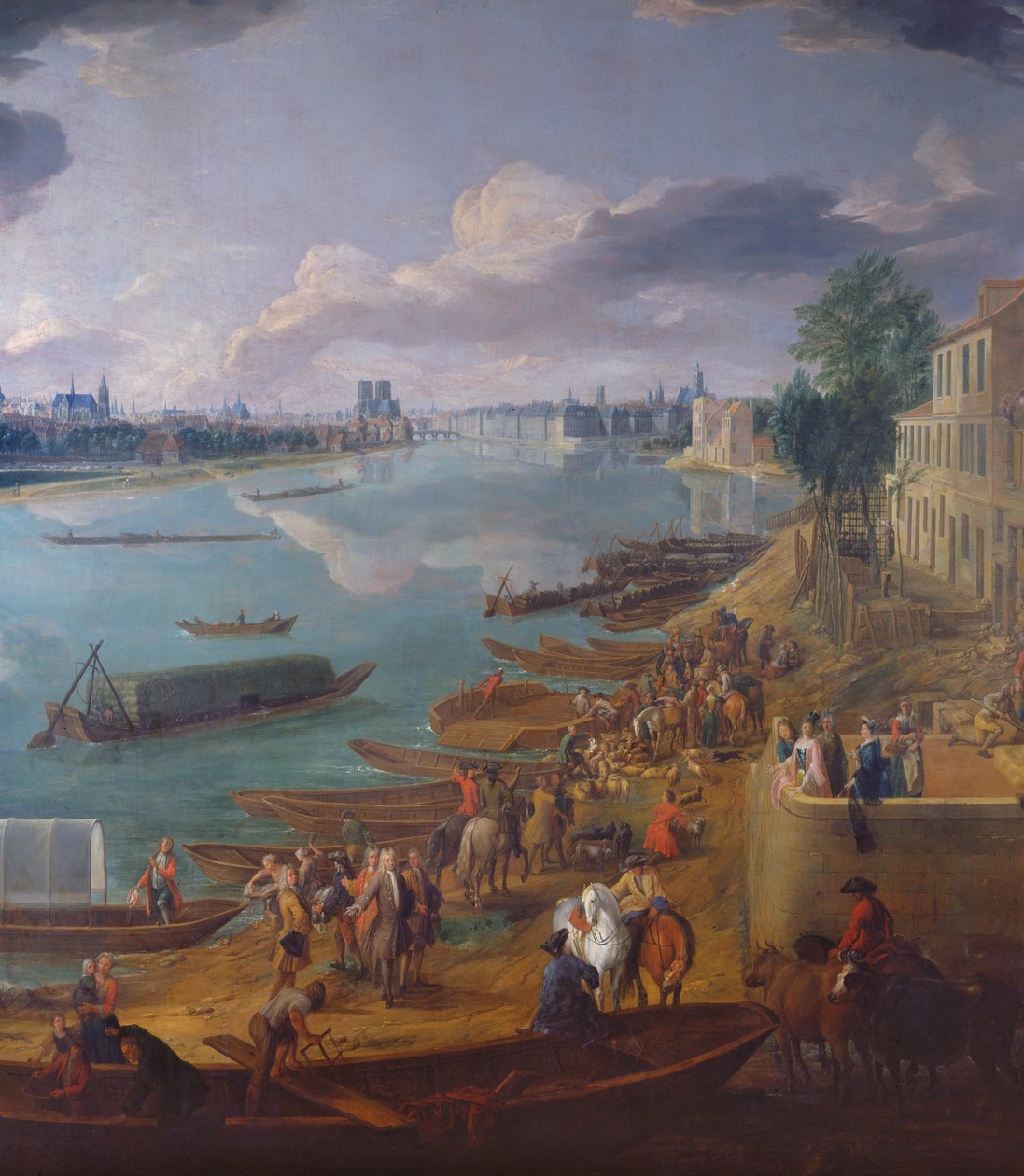Veduta di Parigi dal Quai de la Rapée (dettaglio) da Pierre Denis Martin