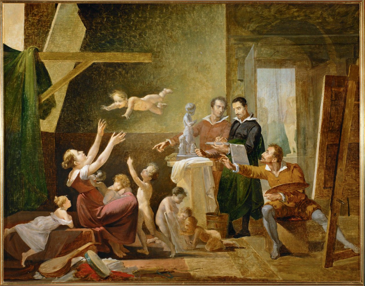 Lo studio di Francesco Albani (pittura su tela) da Pierre-Jérôme Lordon