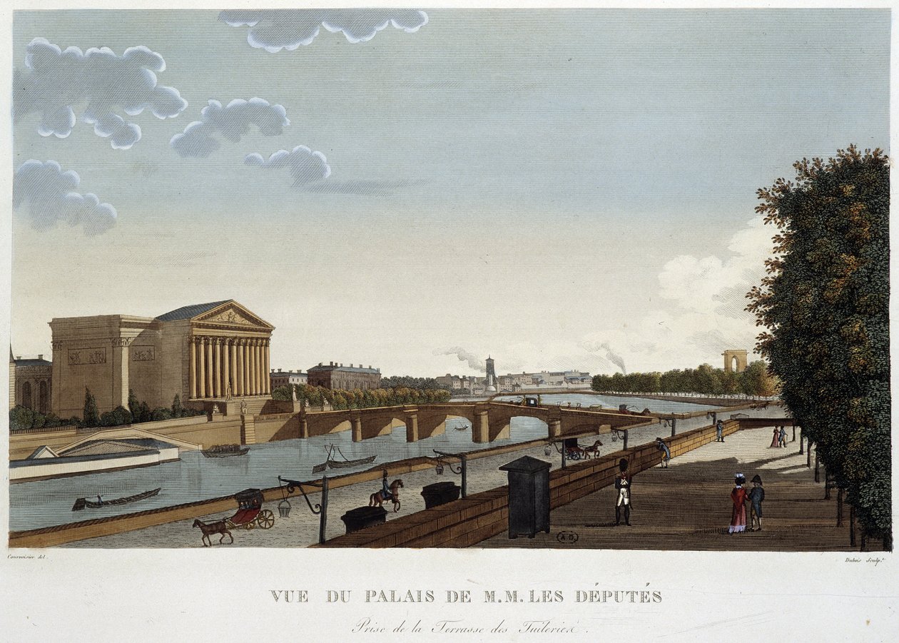 Vista del Palais de M. les députés - Parigi di Courvoisier da Pierre (after) Courvoisier
