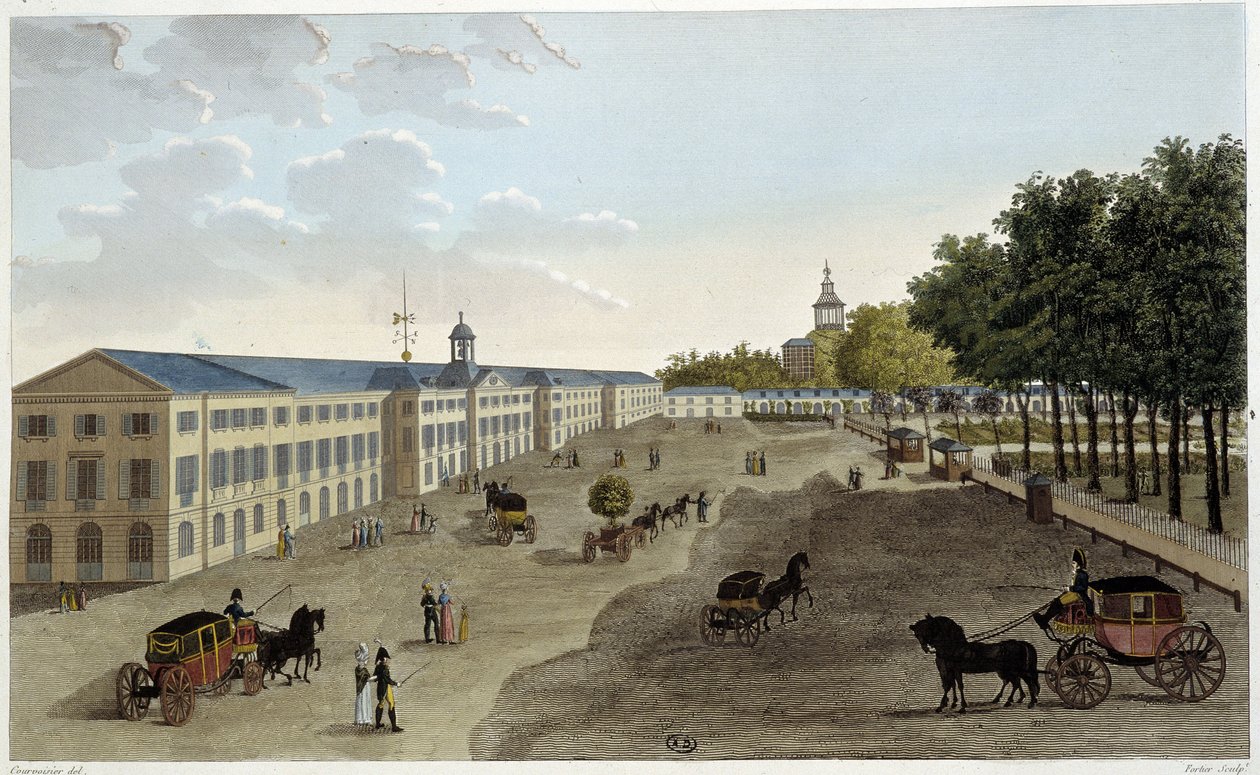 Vista della nuova galleria del gabinetto di storia naturale del Jardin des Plantes - in Vues de Paris da Pierre (after) Courvoisier
