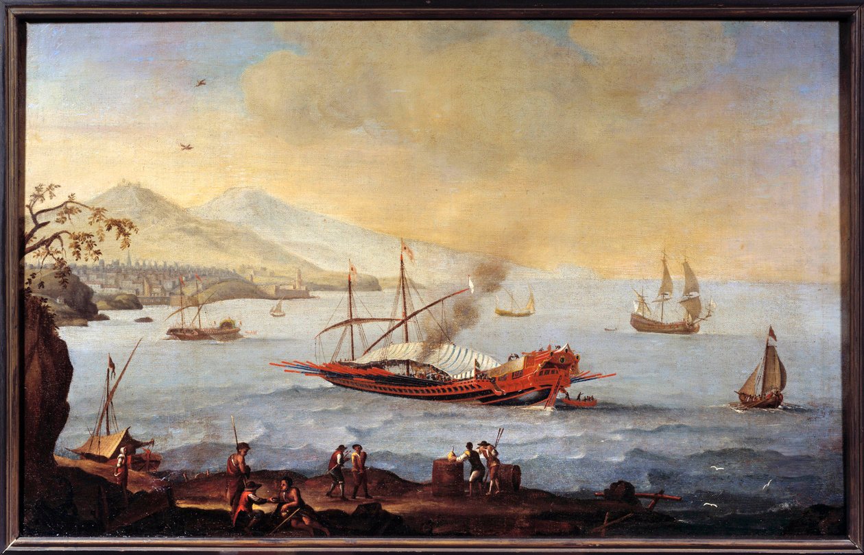 Una galera nel porto di Marsiglia da Pierre (school of) Puget