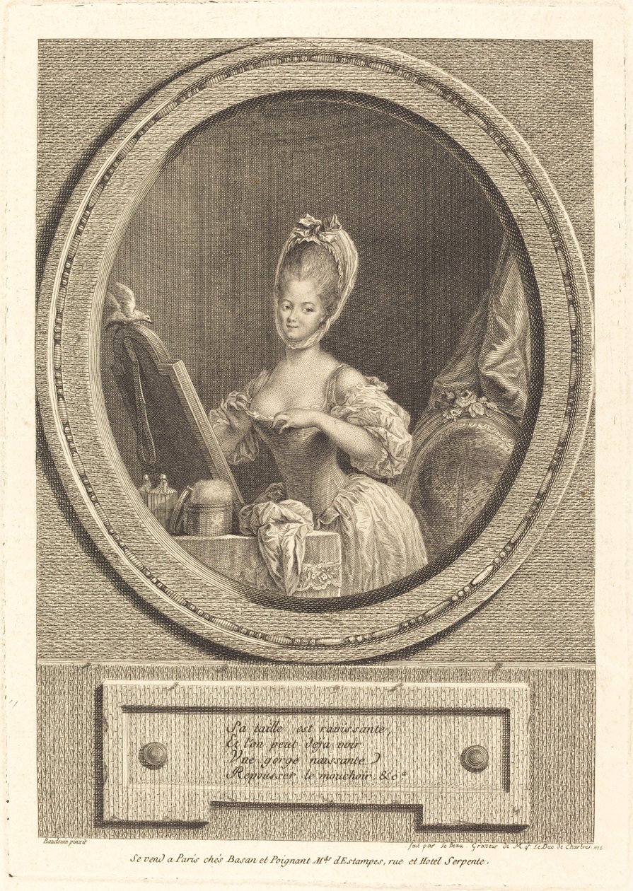 La sua taglia è incantevole da Pierre Adrien Le Beau after Pierre Antoine Baudouin