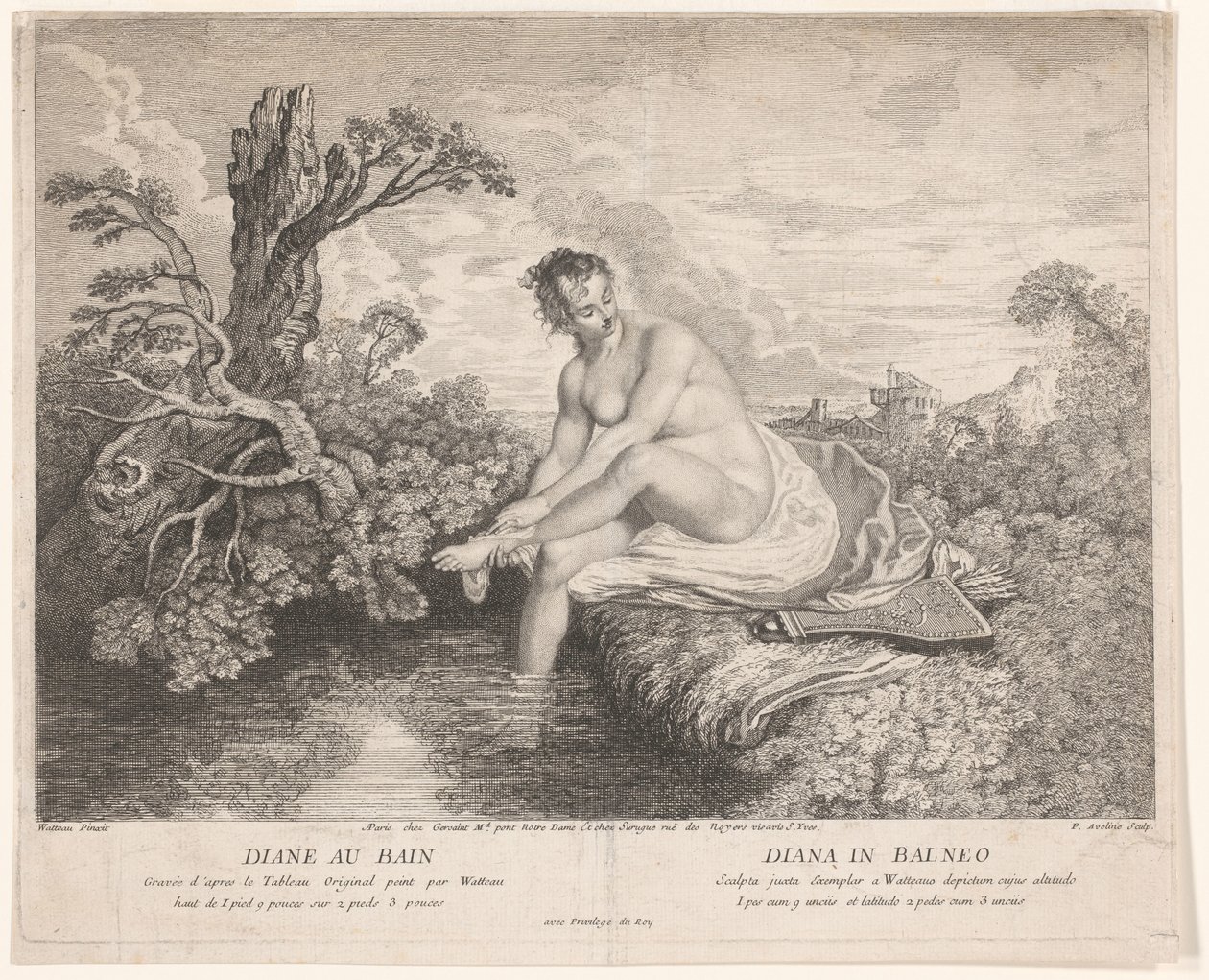 Il bagno di Diana da Pierre Alexandre Aveline