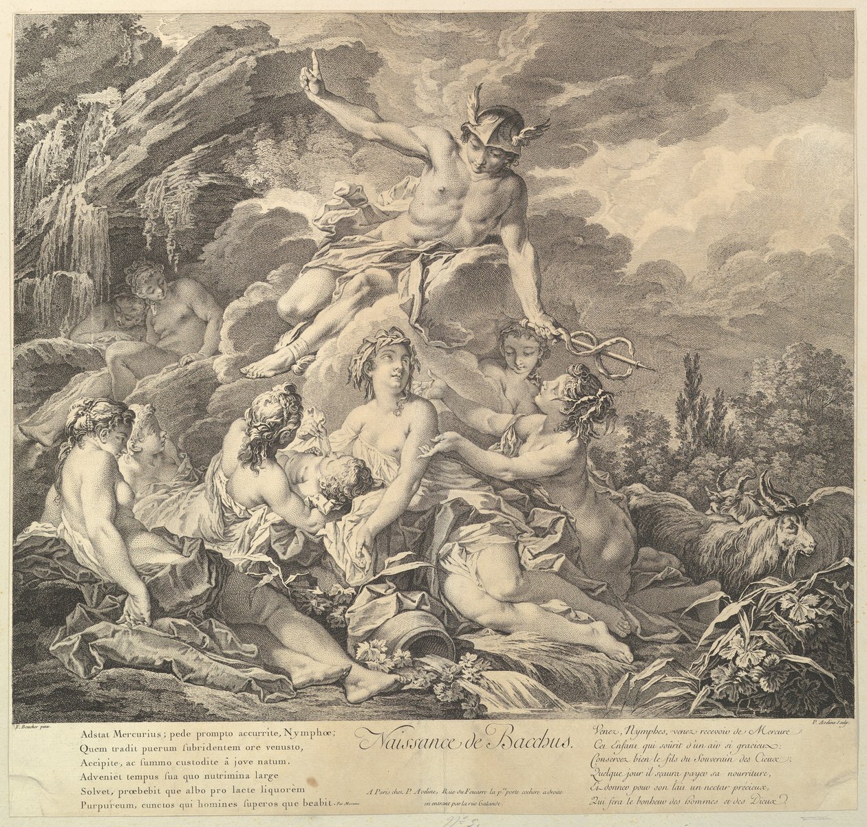 Nascita di Bacco, XVIII secolo da Pierre Alexandre Aveline