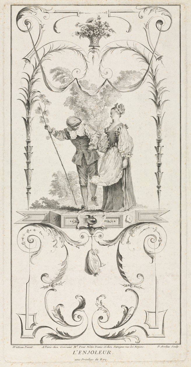 Il lusingatore, arabesco da Pierre Alexandre Aveline