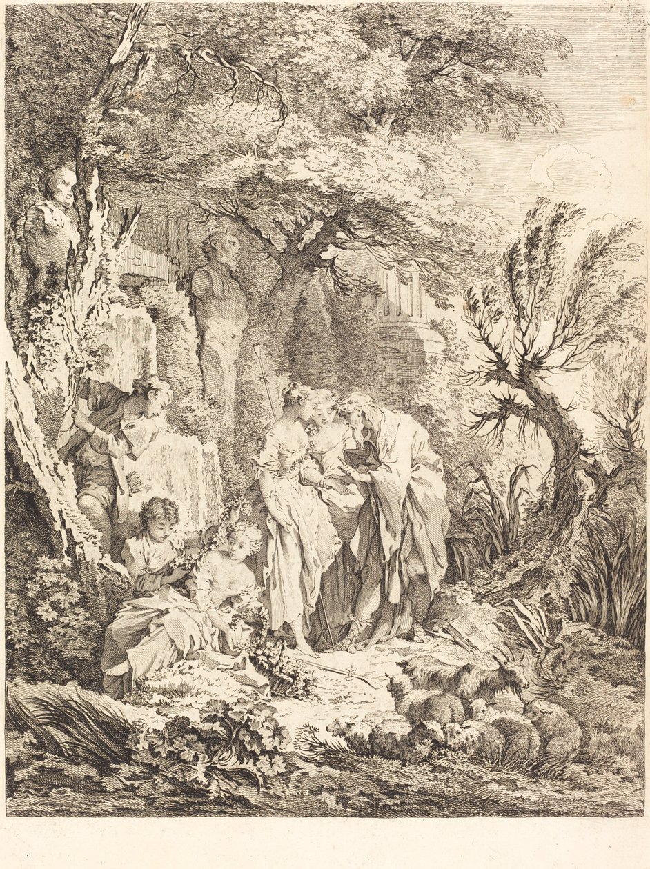 La buona avventura da Pierre Alexandre Aveline after François Boucher