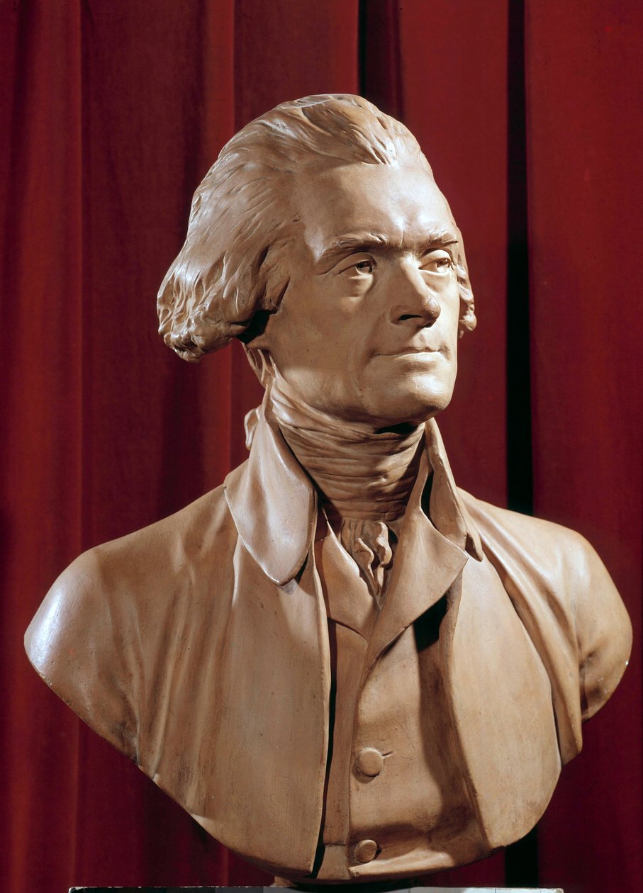 Busto di Thomas Jefferson (1742-1826) Presidente degli Stati Uniti da Pierre Alexandre Wille