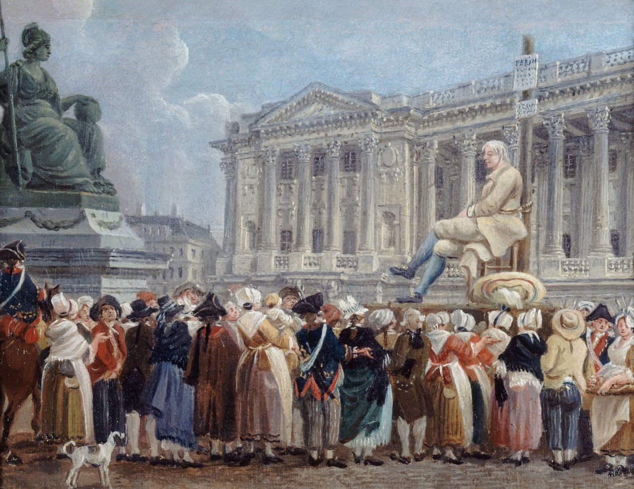 Esposizione di Pierre Nicolas Perrin sulla piazza della Rivoluzione, il 29 vendemmiaio da Pierre Antoine Demachy