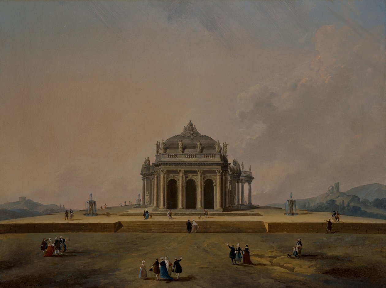 Studi architettonici fantastici con figure da Pierre Antoine Demachy