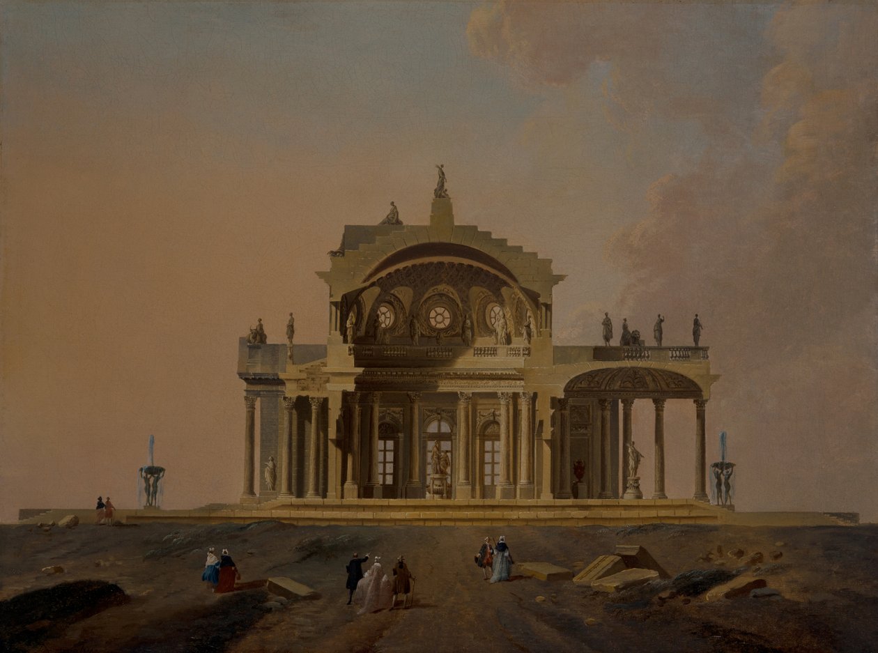 Studi architettonici fantastici con figure da Pierre Antoine Demachy