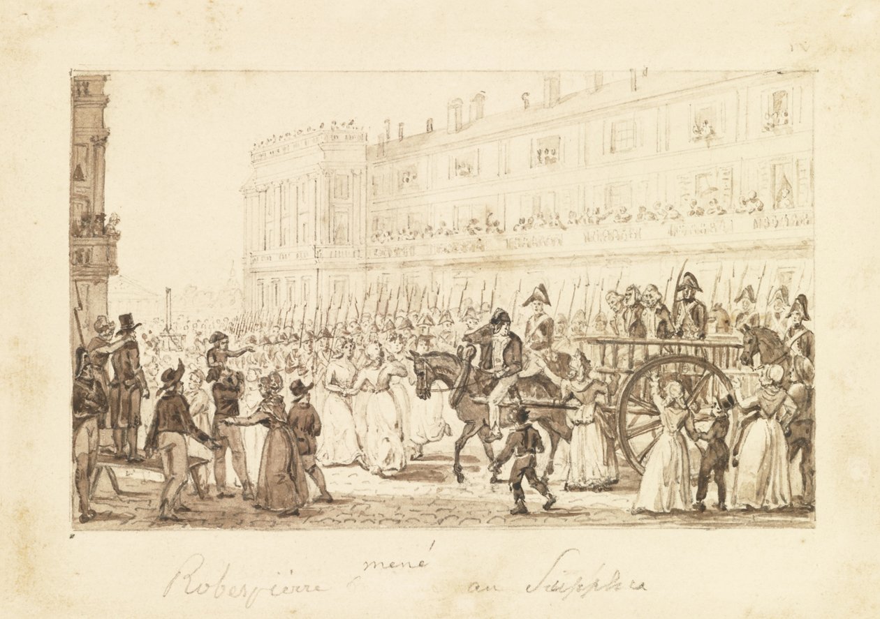 Robespierre e i suoi complici condotti alla loro esecuzione, 1794 da Pierre Antoine Demachy
