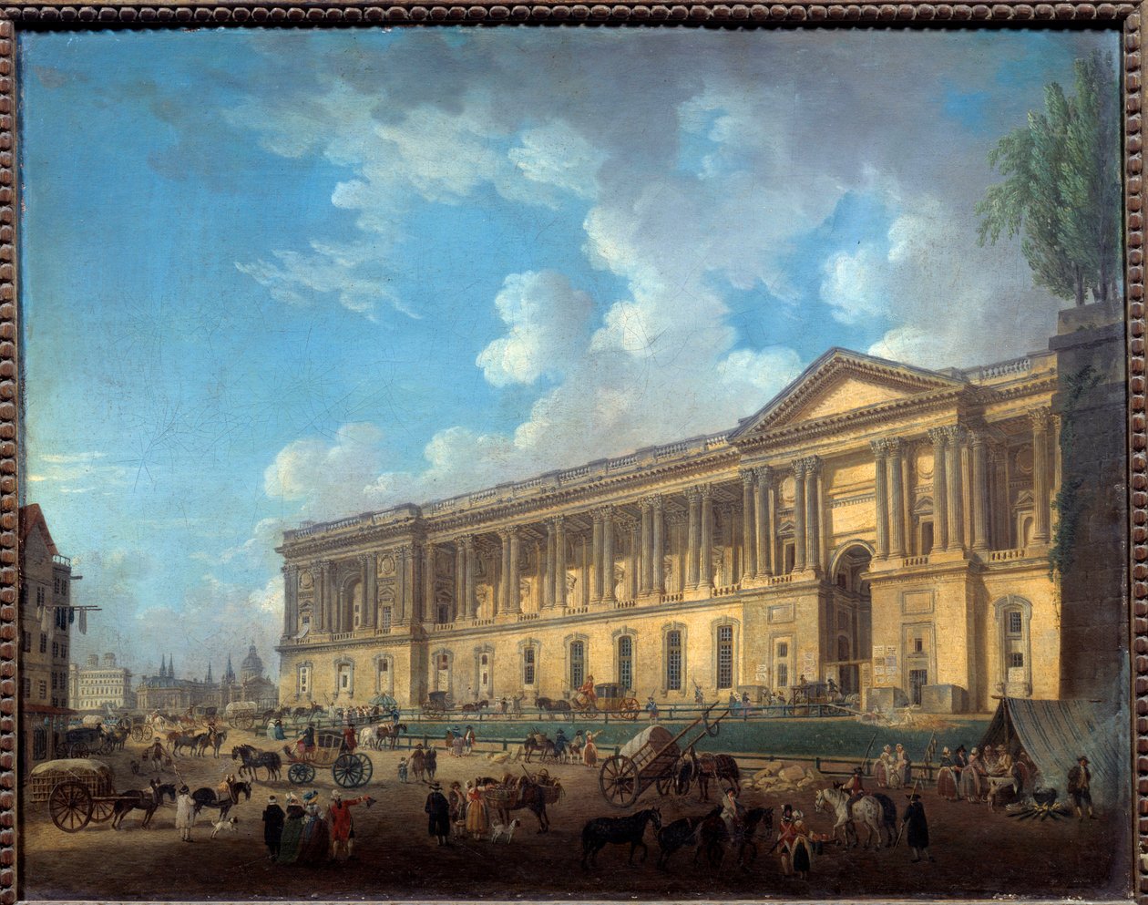 La colonnata del Louvre appena sgomberata da Pierre Antoine Demachy