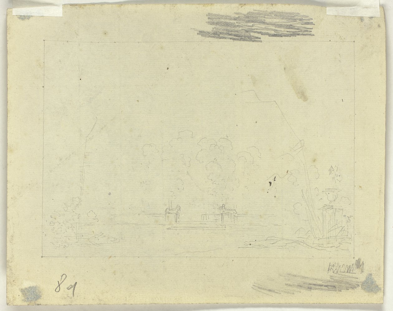 Foglio di schizzi da Pierre Antoine Mongin