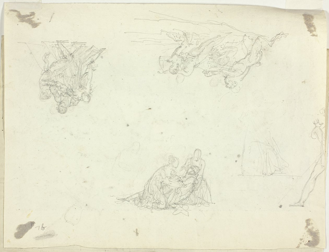 Foglio di schizzi: Gruppi di figure da Pierre Antoine Mongin