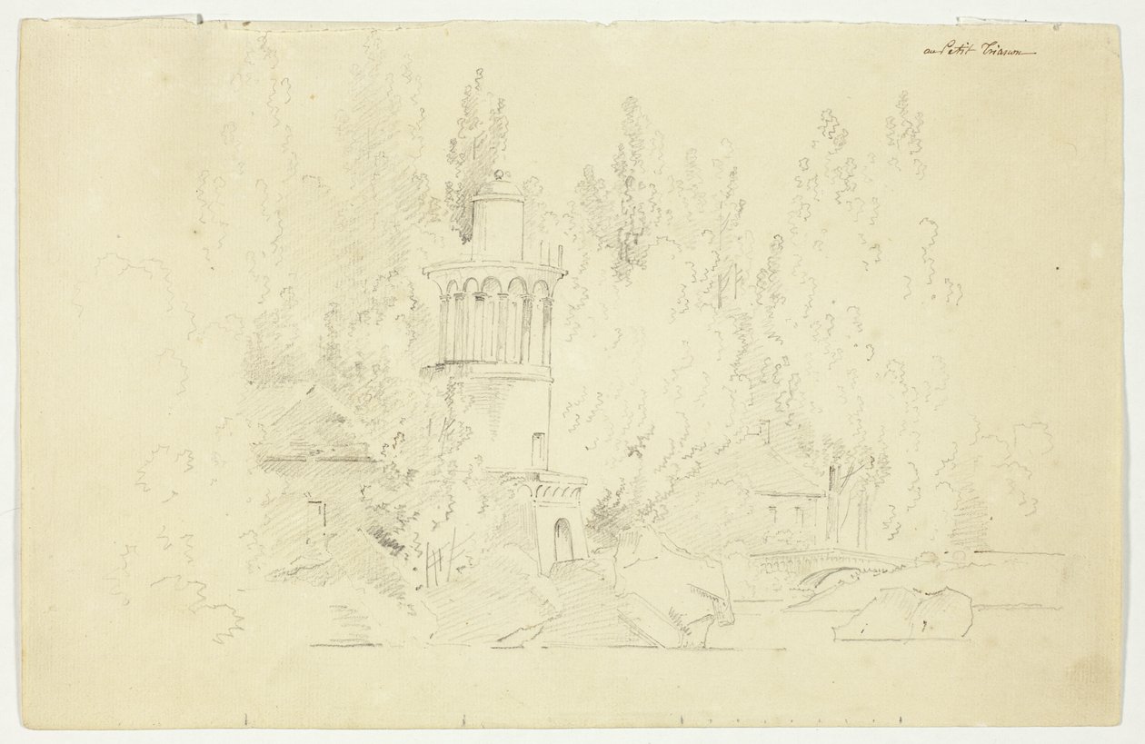 Veduta del parco di Versailles: Petit Frianon da Pierre Antoine Mongin
