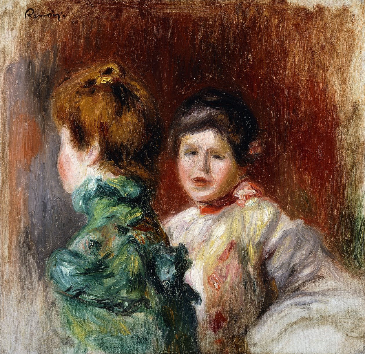 Schizzo delle teste di due donne, 1895 da Pierre Auguste Renoir