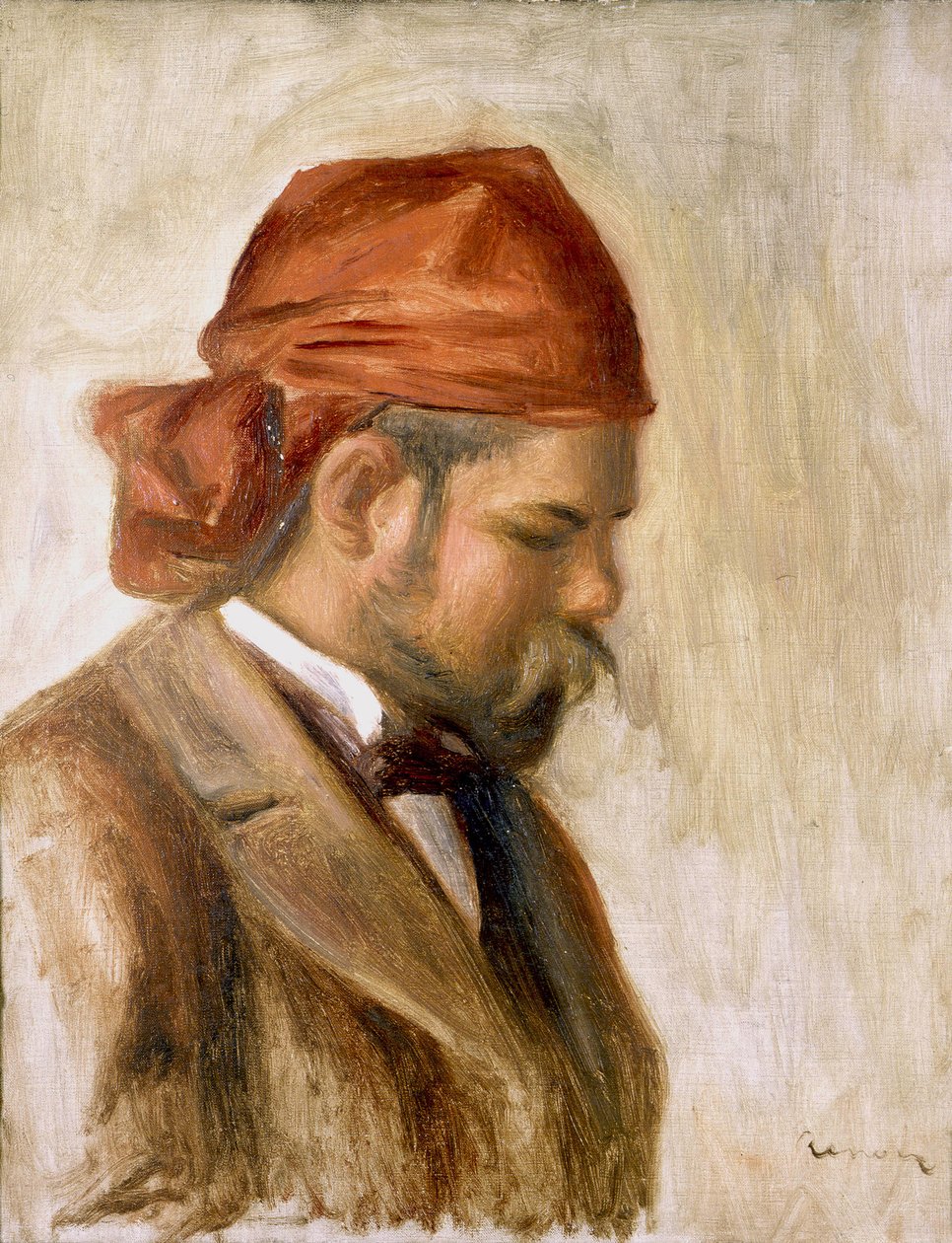Ambroise Vollard con una bandana rossa da Pierre Auguste Renoir