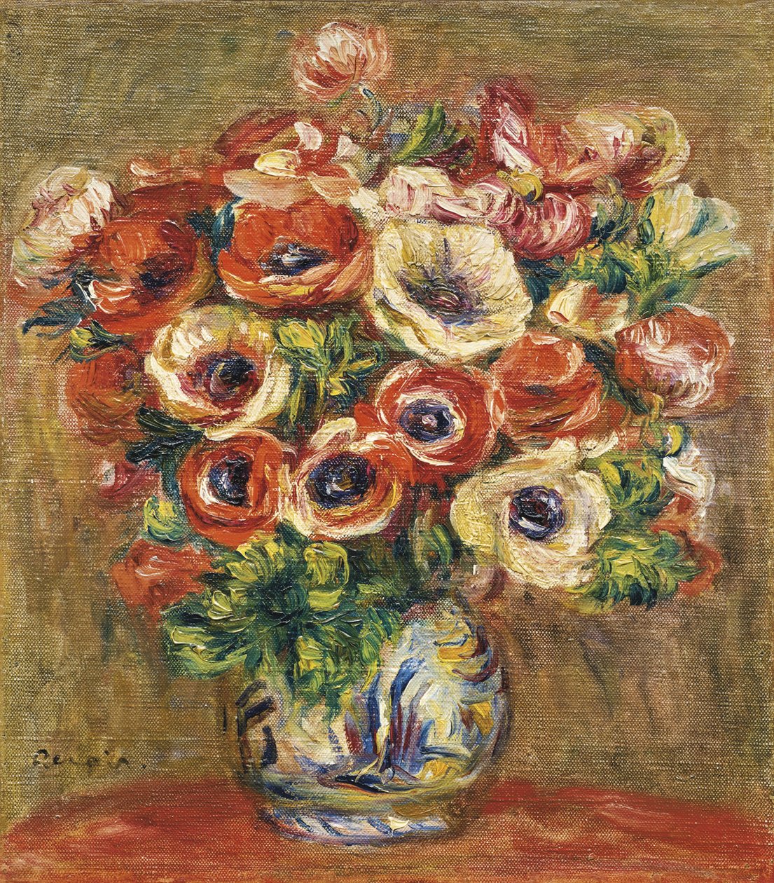 Anemoni in un vaso, c. 1915 da Pierre Auguste Renoir
