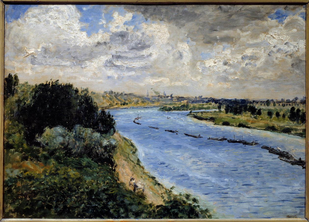 Chiatta sulla Senna. Dipinto di Pierre Auguste Renoir (1841-1919) da Pierre Auguste Renoir