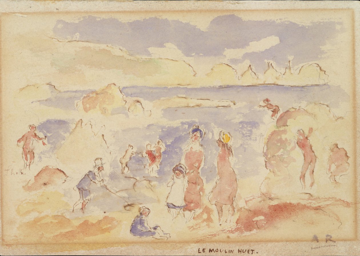 Scena di spiaggia da Pierre-Auguste Renoir