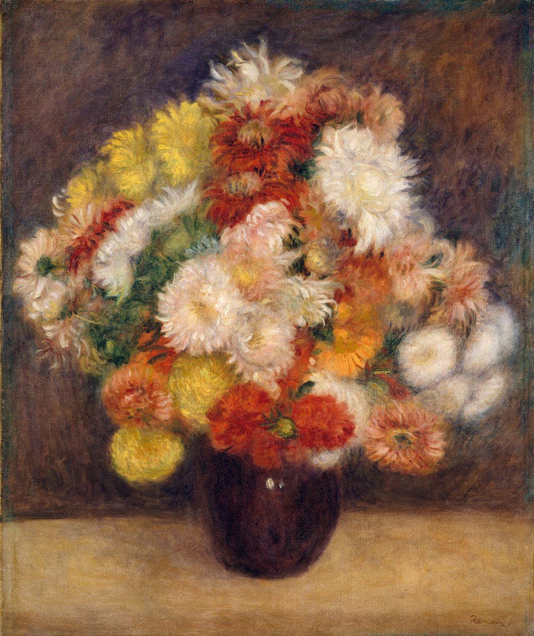 Bouquet di crisantemi da Pierre Auguste Renoir