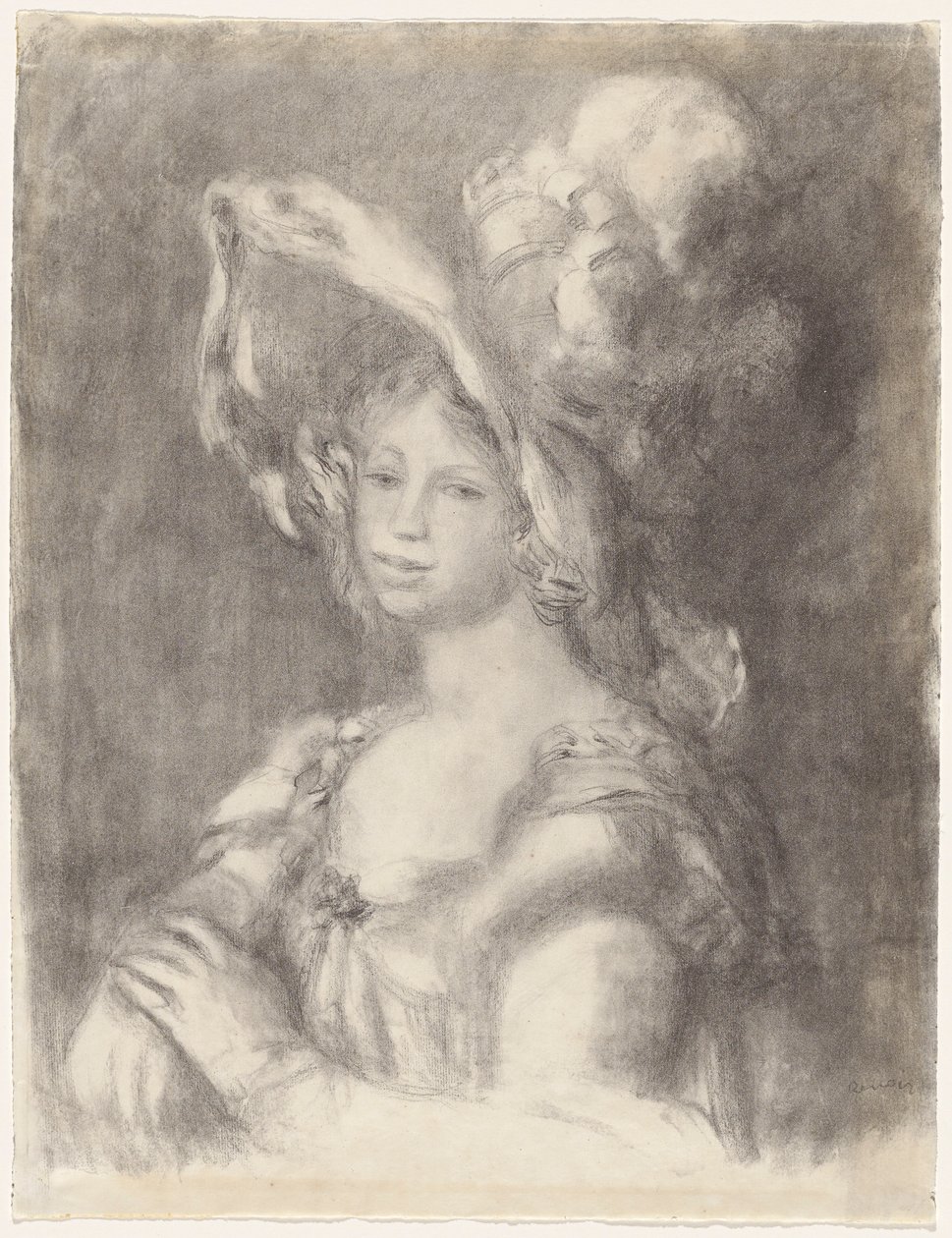 Busto di una giovane donna (Mlle Dieterle) da Pierre Auguste Renoir