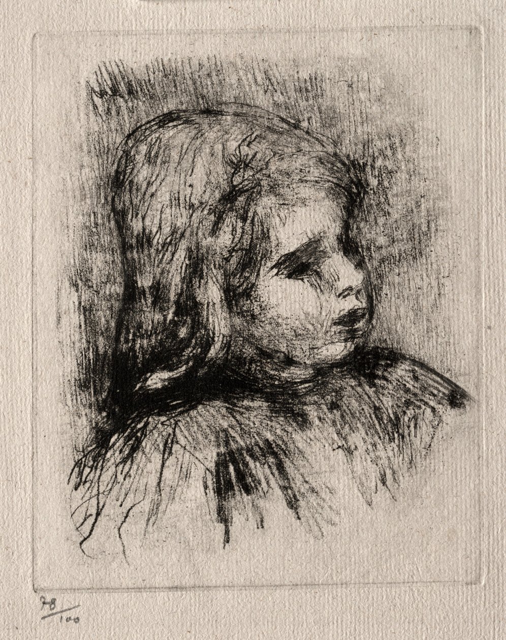 Claude Renoir, di tre quarti a destra da Pierre Auguste Renoir