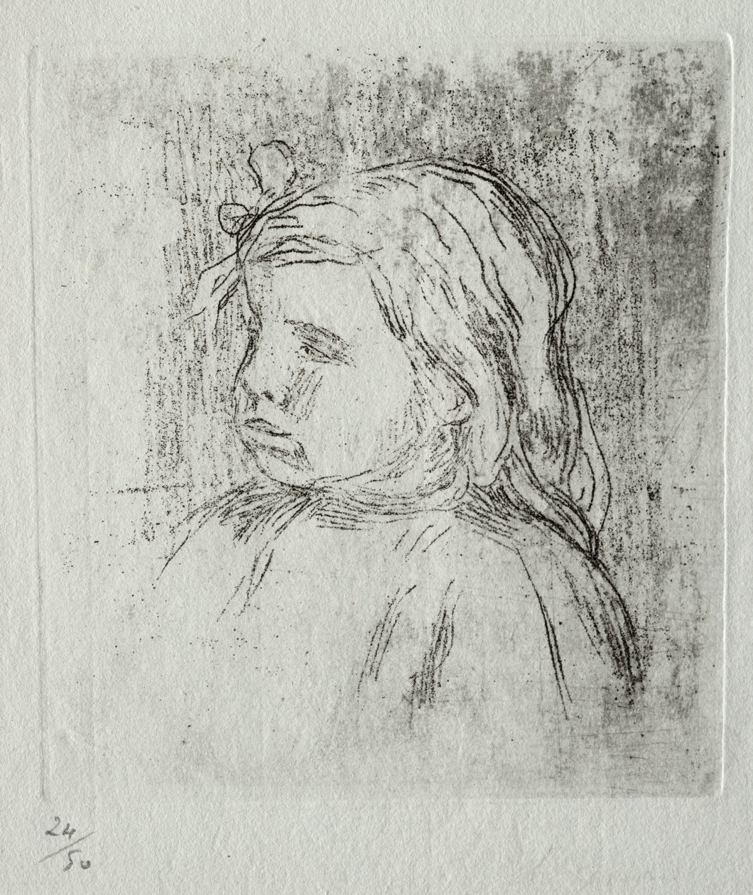 Claude Renoir, di tre quarti a sinistra da Pierre Auguste Renoir