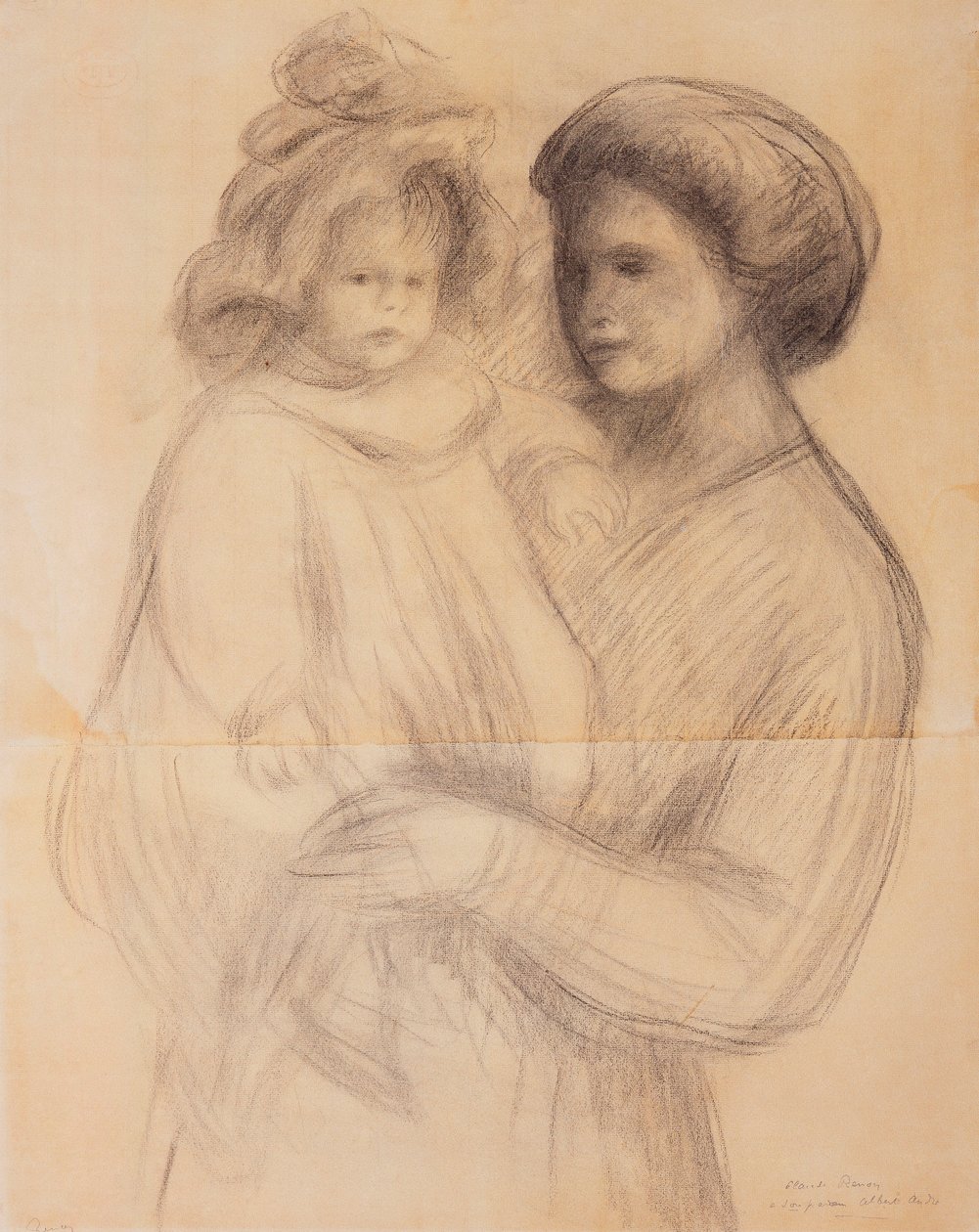 Claude Renoir tra le braccia della sua tata, Renee Jolivet, 1903 da Pierre Auguste Renoir